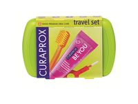 CURAPROX TRAVEL SET, kelioninis rinkinys, žalias