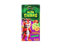 Gaivusis persikų ir vynuogių sulčių gėrimas VITATIGRAS, 200 ml