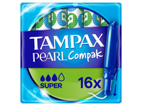 Tamponai TAMPAX Compak Pearl, Super, 16 vnt.