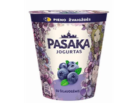 Švelnus jogurtas PASAKA, su šilauogėmis, 2,5%, 370 g