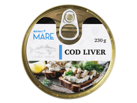 Menkių kepenėlės aliejuje RIMI MARE, 230 g