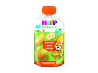 Ekologiška bananų, kriaušių, mangų tyrelė HIPP nuo 4 mėn., 100 g