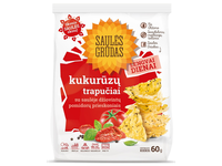 Kukurūzų trapučiai su džiovintų pomidorų prieskoniais SAULĖS GRŪDAS, 60g