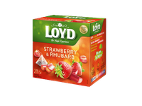 Vaisinė arbata LOYD, braškių ir rabarbarų skonio, 40 g