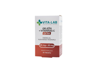 Geležis 30 mg + Vitaminas C 30 mg ELEVITA VITA-LAB, 30 tablečių