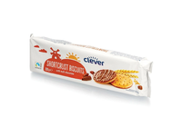 Trapūs sausainiai su pienišku šokoladu CLEVER, 200 g