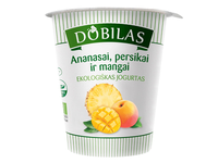Ekol. jogurtas anan. DOBILAS, 2,5-3,5 %, 300g