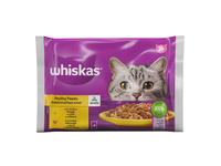 Kačių ėdalas WHISKAS su paukštiena, 4 x 85 g