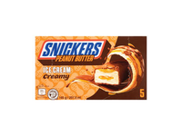 Valgomieji ledų batonėliai SNICKERS CREAMY, 195 g