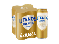 Šviesusis alus UTENOS AUKSINIS, 4 vnt., 2272 ml