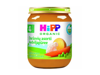 Ekologiška įvairių daržovių tyrelė HIPP (nuo 4 mėn.), 125 g