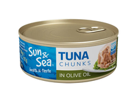 Tunų gabaliukai SUN&SEA alyvuogių aliejuje, 160 g