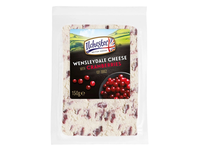 Sūris WENSLEYDALE su spanguolėmis, 43% rieb., 150 g