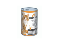 Konservuotas kačių ėdalas HAPPY PET su paukštiena, 400 g