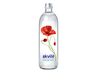 Natūralus mineralinis vanduo AKVILĖ, lengvai gazuotas, stiklinėje taroje, 0,75 l