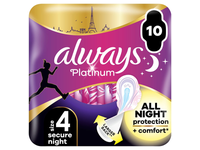 Higieniniai paketai ALWAYS Platinum Secure Night, S4, 10 vnt.