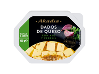 Sūris su petraž. ir česn. AKADIA, 45 %, 100 g