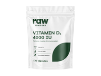 RAW POWDERS VITAMINAS D3, 4000IU, 120 minkštųjų kapsulių