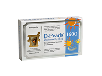 D-PEARLS, vitaminas D3, 1600, 40 mcg, 80 kapsulių