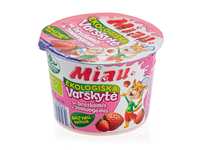 Ekologiška varškytė MIAU su braškėmis ir žemuogėmis, 6 %, 100 g