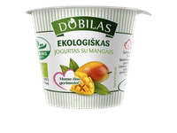 Dobilas Ekologiškas jogurtas su mangais 3,1% rieb., 125 g