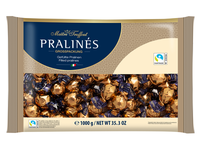 Šokoladiniai saldainiai PRALINES, su kapučino skonio įdaru, 1 kg