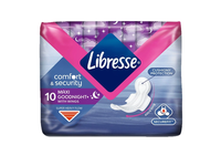 Higieniniai paketai LIBRESSE ULTRA GOODNIGHT, 10 vnt.