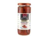 Apkeptos raudonos, saldžiosios paprikos GOURMANTE, 450 / 360 g