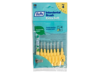 TEPE tarpdančių šepetėliai 0.6mm EXTRA SOFT SIZE 4, geltoni, N8