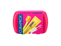 CURAPROX TRAVEL SET, kelioninis rinkinys, raudonas