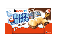 Vafliniai batonėliai su kakavos skonio įdaru KINDER HIPPO, 103.5 g