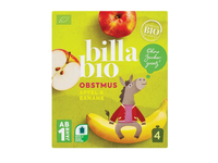 Obuolių ir bananų tyrelė vaikams BILLA BIO, 360 g