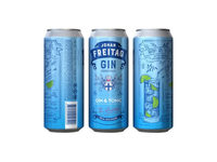 Alkoholinis kokteilis JOHAN FREITAG GIN & TONIC, 500 ml