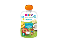 Ekol.obuol.bananų tyrelė HIPP su kokosų pienu,aviž.(6+ mėn.), 100 g