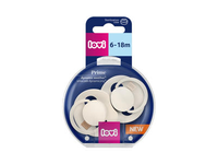LOVI silikoniniai dinaminiai čiulptukai Prime, Coconut/ Ivory, 6-18m, 2 vnt., 34/402