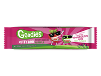Avižų batonėlis GOODIES su obuoliais, braškėmis, 36+ mėn., 23 g