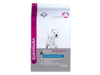 Pašaras šunims EUKANUBA, suaugusiems, Baltųjų vakarų škotijos terjerų veislės šunims, 2,5 kg
