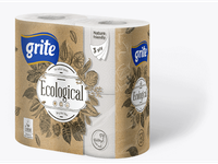 Tualetinis popierius GRITE, Ecological, 3 sl., 4 vnt.