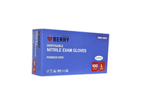 Vienk. nitrilinės pirštinės BERRY, L dydis, 100 vnt.