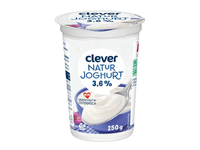 Natūralus jogurtas CLEVER 3,6% rieb., 250 g