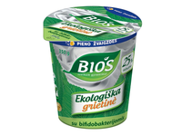 Ekol. grietinė su bifido bakt. BIOS, 25%,350g