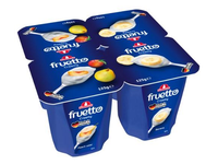 Rauginto pieno desertas FRUTO CREAMY, su persikais, kriaušėmis ir bananais, 125 g 4,7 % rieb