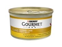 Konservuotas kačių ėdalas GOURMET Gold Svry Cake, su vištiena, 85g