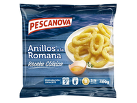 Šaldyti skraidkalmario žiedai tešloje PESCANOVA, be gliuteno, 400 g