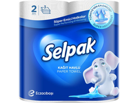 Popierinis rankšluostis SELPAK, 3 sluoksniai, 84 lapeliai, 2x9,49 m.