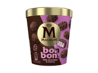Valgomieji ledai MAGNUM, šokolado ir vyšnių skonio, 168 g