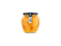 Nuluptos persikų puselės WELL DONE PREMIUM,  lengvame sirupe, be kauliukų, 560 g