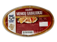 Kepti ledjūrio menkių gabaliukai su daržovėmis aliejuje, 300 g