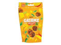 	Vaisių ir sėklų užkandžiai RŪTA GREENZ su mangais, 80 g