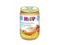 Ekolog. makaronai HIPP su kumpiu ir daržovėmis, nuo 8 mėn., 220 g